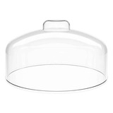 Cúpula De Plástico 24cm Clear Bolos Tortas Doces Pratos Haus