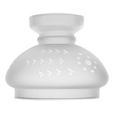 Cúpula De Vidro 16 5 Fosca Lapidada Para Abajur Luminária