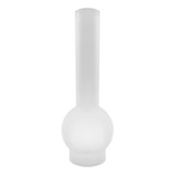 Cupula De Vidro Fosco Tipo Chaminé Para Lampião Vintage