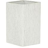 Cúpula Quadrada De Abajur Tecido Linho Claro 12x20cm