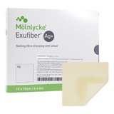 Curativo Exufiber Ag  Com Prata Molnlycke 10x10cm 1un