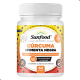 Curcuma Pimenta Preta 520mg 60 Capsulas Sunfood
