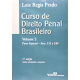 Curso De Direito Penal Brasileiro Vol 2 Parte Especial De Luiz Regis Prado Editora Revista Dos Tribunais Capa Dura Em Português
