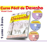 Curso Fácil De Desenho Livro + 3 Dvd - Mozart Couto 