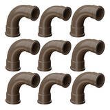 Curva 90 25mm Pvc Soldável Marrom Tigre 10 Unidades