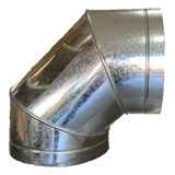 Curva 90 Graus De Chaminé Duto 500mm Chapa Zinco Galvanizada