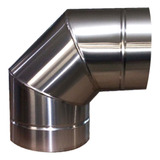 Curva 90 Inox 304 Calefator Lareira Fogão A Lenha 150 Mm