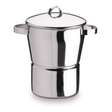 Cuscuzeira Grande Em Aço Inox Compatível Fogão Indução 3l