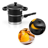 Cuscuzeira Luxo 1l Cuzcuz Tradicional Nordestino Paulista Cor Preto