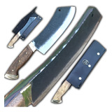 Cutelo Mola Brut Forge 8mm Carbono Full Tang Bainha 8 Pol