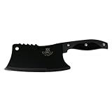 Cutelo Multifuncional Aço Inox Escurecido Inoxidável Faca De Corte Para Carnes Cozinha Açougueiro Churrasco Profissional