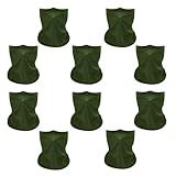 Cutewing 10 Peças Máscara Facial Verde Exército Polaina De Pescoço Tubo Sem Costura Bandanas Buffs Máscaras De Jacaré Elástico Multi Headwear Bandana Mágica Lenço De Pescoço Capa De Suor Com