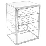 Cutora Extra Grande 4 Camadas 15 7 X11 8 X9 8 Expositor De Caixa Organizadora De Acrílico Transparente Suporte De Plástico Com Porta Magnética E 3 Placas De Divisão Para Figuras Livros Bolsas B