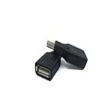 Cuziss Pacote Com 2 Adaptadores USB 2-0 Tipo A Para Mini USB 5 Pinos Tipo B Fêmea-macho - Preto