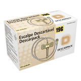 Cx 100 Escalpe Descartável Estéril Scalp 19g Lock Descarpack