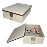 Cx Cesto Comtampa Guardar Calçado Roupa Organizador Closet