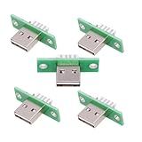 CY Conector 5 Peças Conjunto DIY OEM USB Tipo A Conector Macho Com Montagem Em Painel Tipo Solda Design Reversível