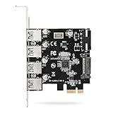 CY Placa 4 Portas PCI E Para USB 3 0 HUB PCI Express Adaptador De Expansão 5Gbps Para Placa Mãe