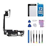CYKJGS Para IPhone 12 Pro Max Porta De Carregamento Flex Cabo Dock Substituição OEM Branco USB Carregador Fone De Ouvido Jack Port Montagem Microfone Antanna Com Kit De Ferramentas De Reparo A2342