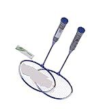 Cyllde Raquete De Badminton Leve SG8010 2 Jogadores Badminton Conjunto De Raquetes Duplas De Fibra Leve Para Adultos E Crianças  Azul Cm 