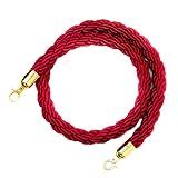 D DOLITY Corda De Barreira Para Controle De Multidão Corda De Barreira Com Ganchos- 1-5 M-2-1 M- 6 Cores Disponíveis - 3 M Vermelho