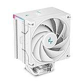 D EepCool AK400 Digital WH CPU Air Cooler White 220w TDP 4 Copper Heatpipes Single Tower CPU Cooler White With Status Display Screen And ARGB LED Strips 120mm FDB Fan For LGA 1700 1200 115X AM5 AM4