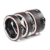 D F Conjunto De Tubos De Extensão Macro De Foco Automático AF EOS EF EF S Close Ups Para Lentes Canon EOS EF Como Canon 7D 500D 600D 700D 5D Rebel T2i T3i T5i 