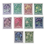 D0326 Austria Flores Série Completa Yvert N 722 31 De