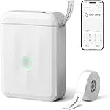 D110 Etiquetadora- Mini Impressora Térmica Bluetooth Portátil- Rotuladora De Etiquetas Adesivas Para Casa- Escritório- Cozinha E Escola- Com Etiquetas De 12-40mm - 160pcs-Rolo -Meia Polegada-- Branca