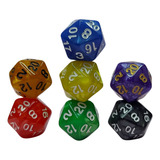 D20 Dados De Rpg Peças Novas Kit Com 7 Peças D d 7 Cores