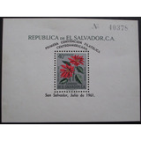 D2350 El Salvador Flores Bloco Yvert N 10 Nnn 1961