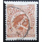 D3555 Nova Zelandia Fauna Ave Yvert N 130 Circ De 1907