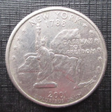 D4345 Usa quarter Dollar 2001 P New York