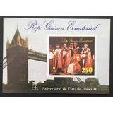 D6536 Guiné Equatorial Bloco Das Bodas De Prata Rainha E