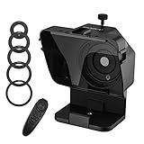 Daconovo Smartphone Portátil DSLR Câmera Teleprompter Prompter Com Suporte Para Telefone E Controle Remoto 5pcs Anéis Adaptadores De Lente Para Gravação De Vídeo Entrevista De Transmissão Ao Vivo 