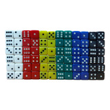 Dados Coloridos De 6 Lados Kit Com 72 Peças 14 Mm