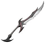 Daedric Sword Skyrim Réplica Metal Dark Dagger Demon Warrior Arma Liga Artesanal Espada Longa Katana Cosplay Adereço Jogo Presente Prata Prata Standard