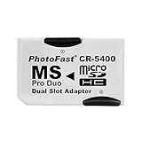 DAGIJIRD Micro SD TF Para MS Memory Stick PRO Duo Dual Slot Adaptador CR 5400 Para PSP