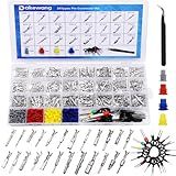 Dakewang Kit De Conectores De Pinos Automotivos De 24 Tipos De 899 Peças 1 1 5 1 8 2 2 2 3 2 8 3 5 Mm Pinos De Fio Macho E Fêmea Kit De Pinos De Terminal De Fio Não Isolado 