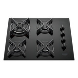 Dako Cooktop Supreme Fogão Gás 4 Boca Mesa De Vidro Tripla Chama Preto Bivolt 127v 220v