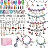 Dalishopp Kit De Fabricação De Pulseira De 130 Peças Incluindo Contas De Joias Correntes De Cobra Artesanato DIY Para Meninas Conjunto De Presentes De Joias Para Artes E Artesanato Para Crianças D