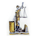 Dama Da Justiça Direito Têmis Resina   Porta Caneta   24 5cm
