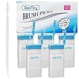 DanTicy Brushpicks Palitos Interdentais Cerdas Macias Palhetas De Fio Dental Ajuda A Remover Placas E Detritos Entre Seus Dentes 600 Unidades Pacote Com 5 