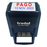 Datador Auto-entintado Trodat 4850 Com O Texto Pago-2 Cores