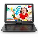 DBPOWER Leitor De Dvd Portátil De 17-9- Com Tela Giratória Hd Grande De 15-6-- Bateria Recarregável De 6 Horas- Suporte Usb-Sd E Vários Formatos De Disco- Alto-Falante De Alto Volume- Carregador De