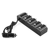 DC 12V 24V USB 4 Vias Soquete De Isqueiro De Carro Divisor Adaptador De Carregador De Energia Adequado Portátil Preto ABS Metal 4 Fontes De Soquete Para Celulares GPS PDA