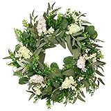 DDHS Grinaldas De Primavera Para Porta Da Frente Guirlanda De Eucalipto Artificial De 45 72 Cm Com Bagas De Buxo Para Todas As Estações Guirlanda De Vegetação De Casa De Fazenda Para Decoração De Casa De Primavera Verão