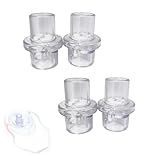 DeaHea Pacote Com 4 Máscaras CPR Válvula Unidirecional Substituição Válvulas Sobressalentes Para Máscaras ARC De Primeiros Socorros Kit Combo Saco Treinamento Treinamento Ressuscitador Mergulho