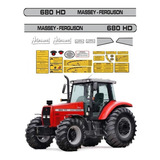 Decalque Trator Massey Ferguson 680 Hd