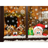 Decalques De Janela Com Adesivos De Natal Decoração Fofa